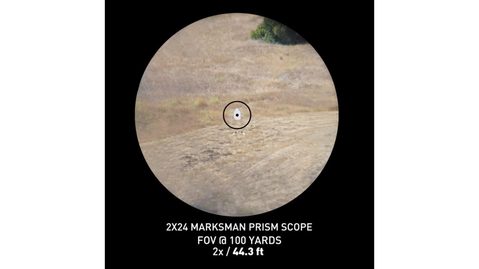 Monstrum Marksman 2x24mm Micro Prism Scope, Black, PM224-B