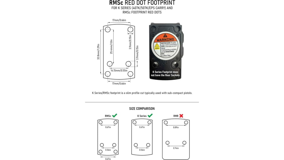 Monstrum Dovetail Red Dot Mounting Plate for Glock Pistols