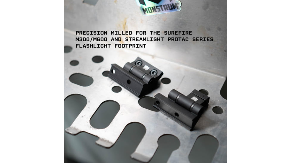Monstrum Adjustable Scout Light Mount with Pivoting Mount Plate