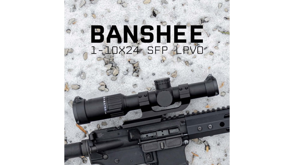 Monstrum Banshee ED 1-10x24mm LPVO 30mm Rifle Scope w/Offset Scope Mount, Second Focal Plane