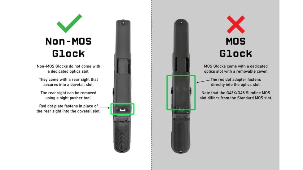 Monstrum Dovetail Red Dot Mounting Plate for Glock Pistols