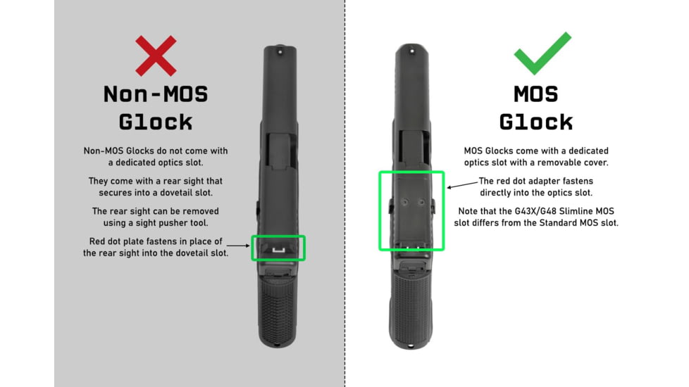 Monstrum Glock 43X/48 MOS/Hellcat OSP Red Dot Plate