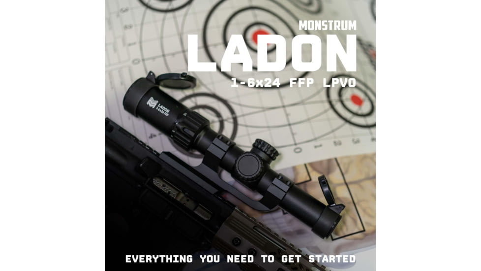 Monstrum Ladon 1-6x24mm LPVO 30mm Tube Rifle Scope, First Focal Plane