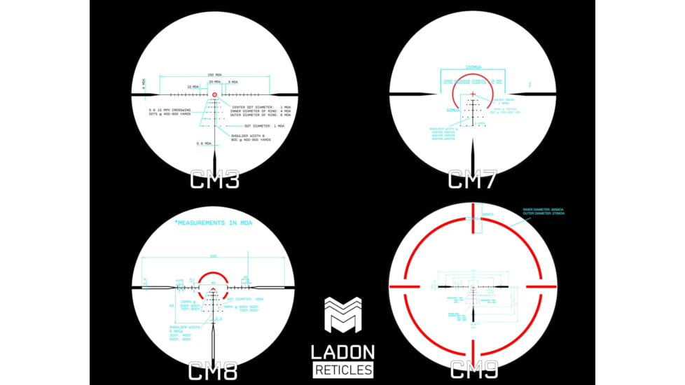 Monstrum Ladon 1-6x24mm LPVO 30mm Tube Rifle Scope, First Focal Plane
