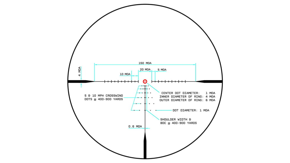 Monstrum Ladon 1-6x24mm LPVO 30mm Tube Rifle Scope, First Focal Plane