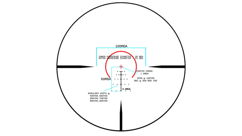 Monstrum Ladon 1-6x24mm LPVO 30mm Tube Rifle Scope, First Focal Plane