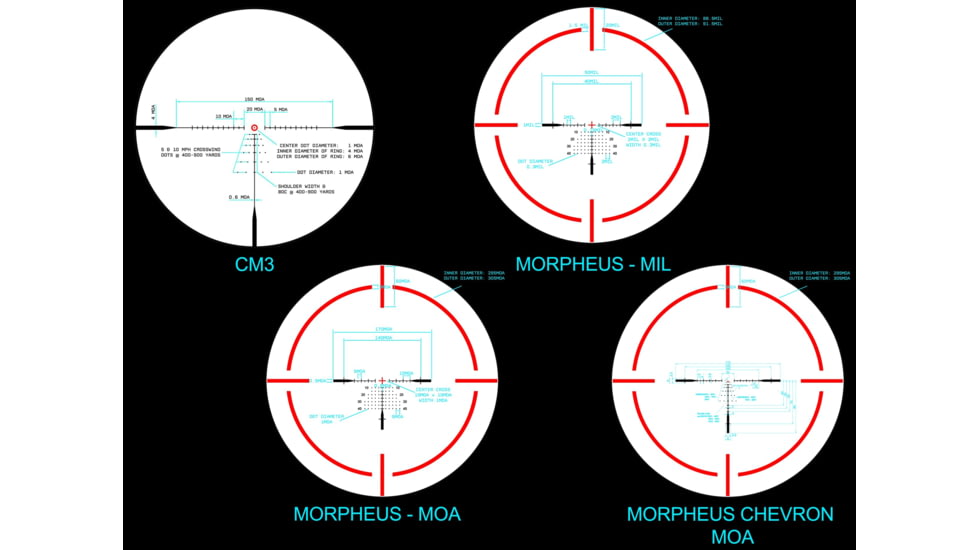 Monstrum Panzer ED 1-6x24mm LPVO 30mm Rifle Scope, First Focal Plane