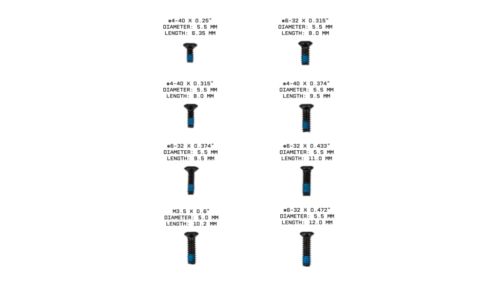 Monstrum RMR Red Dot Screw Variety Pack
