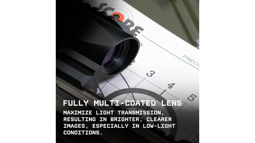 Monstrum Ruckus Pro 4x20mm Prismatic Red Dot Sight w/ Piggyback Mount&amp;Shake Awake