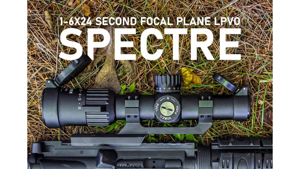 Monstrum Spectre 1-6x24mm LPVO 30mm Tube Rifle Scope, Second Focal Plane