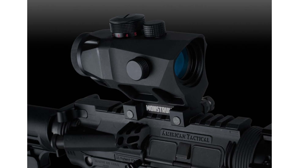Monstrum P332 Raven Ultra-Compact 3X Prism Scope, Black, P332-B
