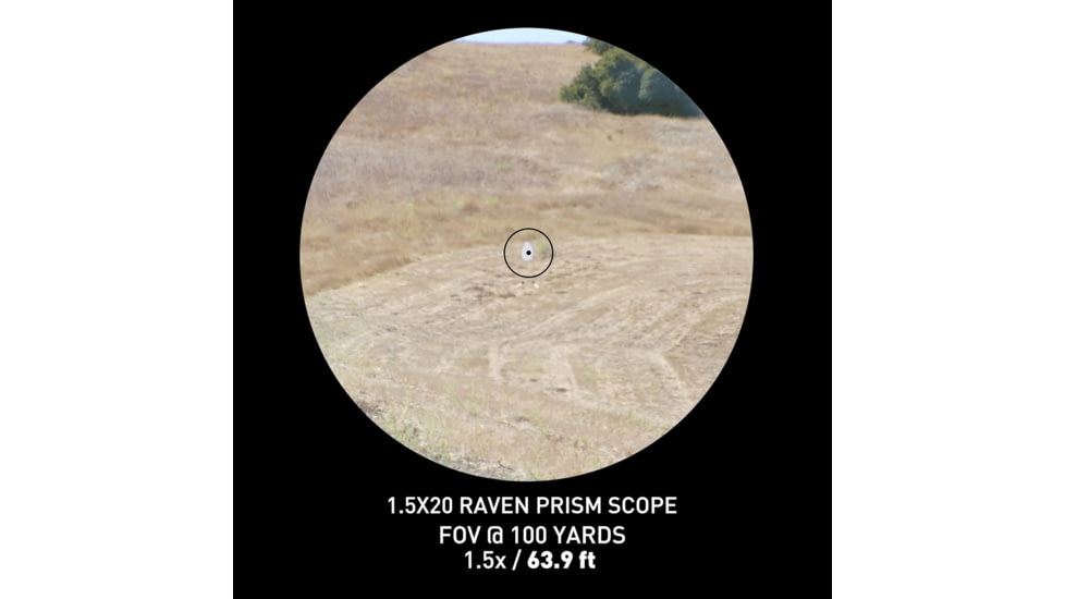 Monstrum Raven Series 1.5x20mm Prism Scope, Black, PR1520-B