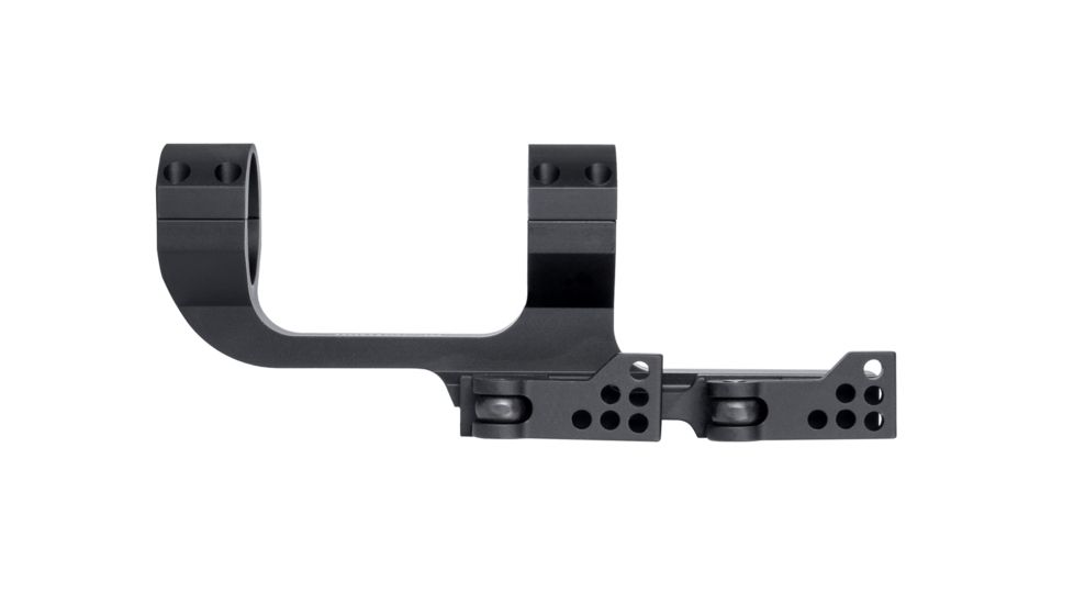 Monstrum Slim Profile Series Offset Dual Ring Picatinny Scope Mount w/ Quick Release, Black, 1in ZR252-Q-B