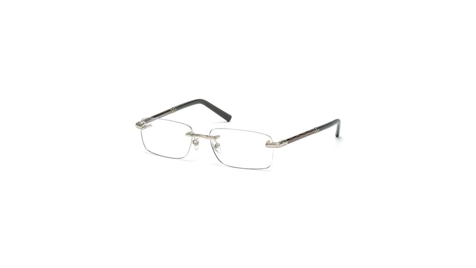 Mont Blanc MB0432 Eyeglass Frames - Shiny Palladium Frame Color