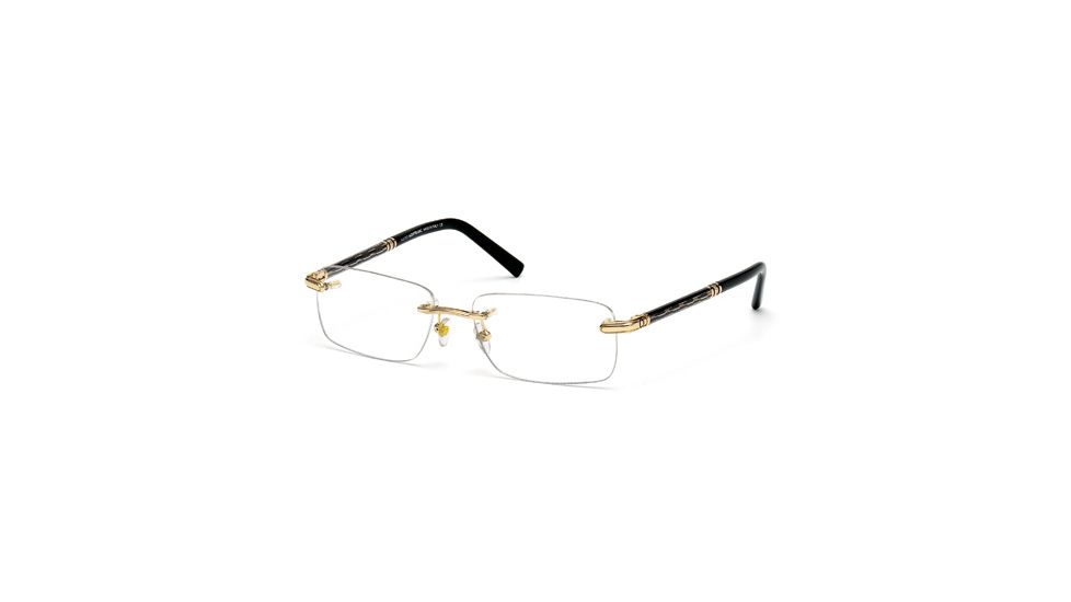 Mont Blanc MB0432 Eyeglass Frames - Shiny Rose Gold Frame Color