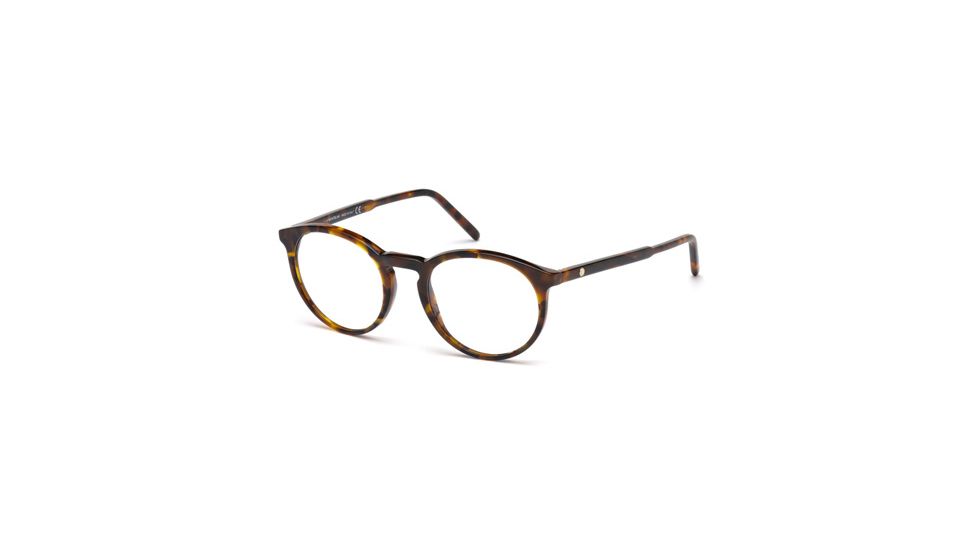 Mont Blanc MB0554 Eyeglass Frames - Dark Havana Frame Color