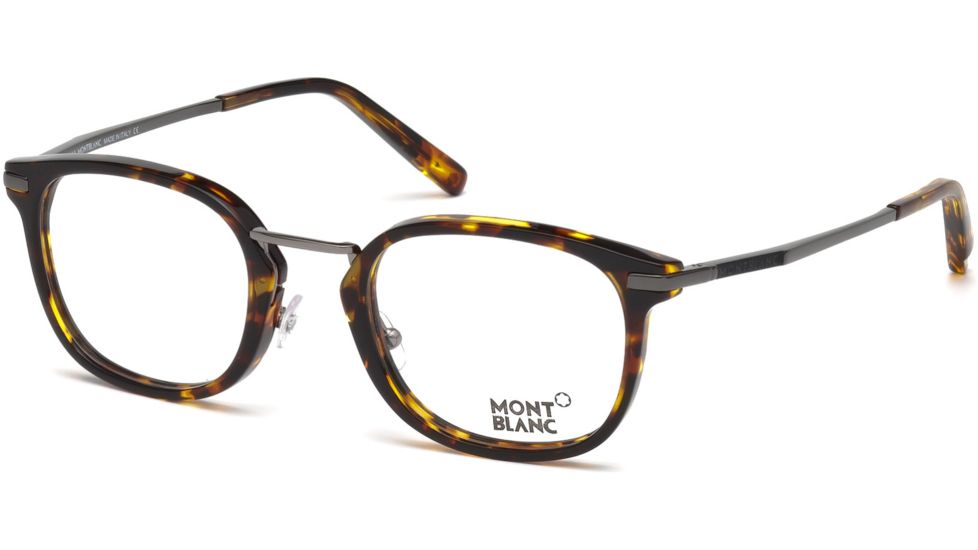 Mont Blanc MB0671 Eyeglass Frames - Coloured Havana Frame Color