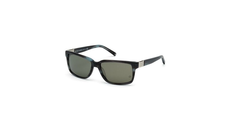 Mont Blanc MB405S Sunglasses - Gray Frame Color, Green Lens Color