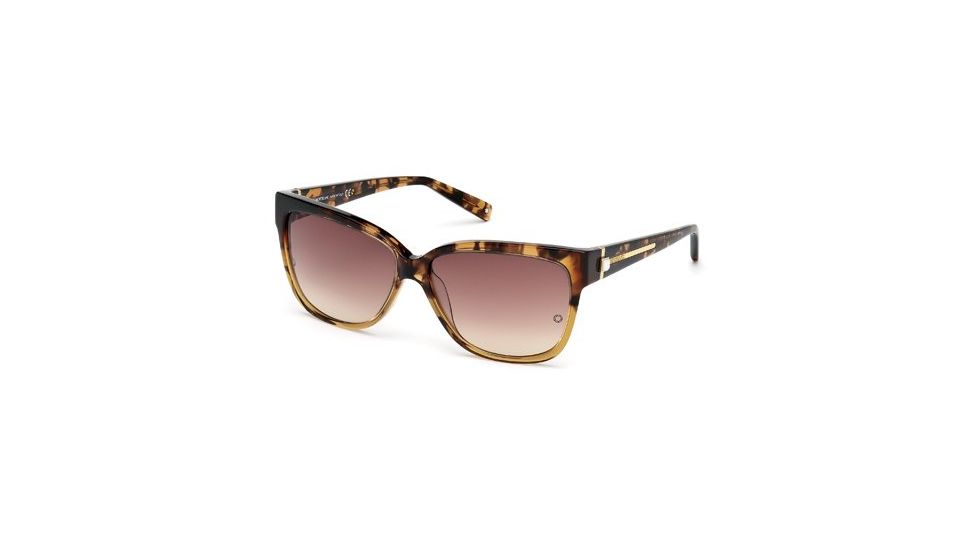 Mont Blanc MB415S Sunglasses - Havana Frame Color