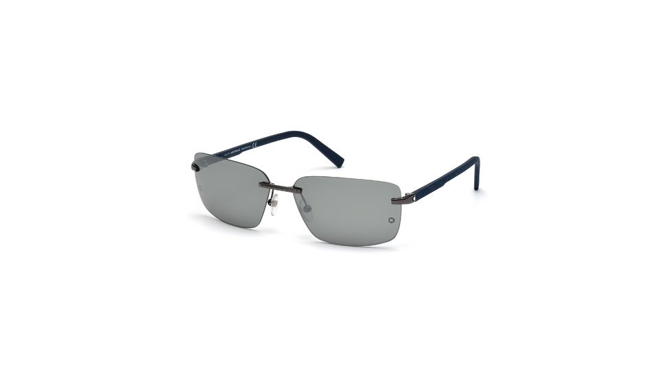 Mont Blanc MB465S Sunglasses - Shiny Gun Metal Frame Color