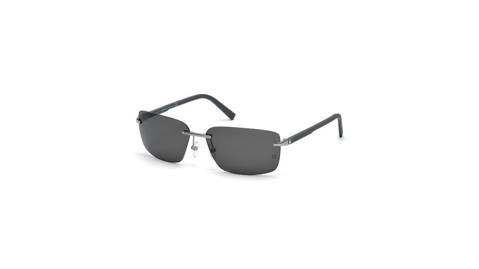 Mont Blanc MB465S Sunglasses - Shiny Light Ruthenium Frame Color