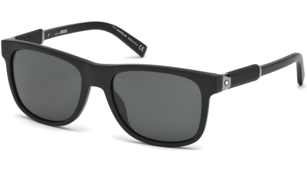 Mont Blanc MB654S Sunglasses - Matte Black Frame Color