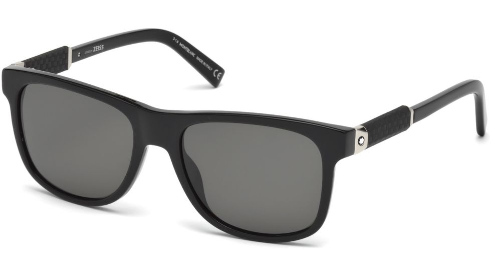 Mont Blanc MB654S Sunglasses - Shiny Black Frame Color