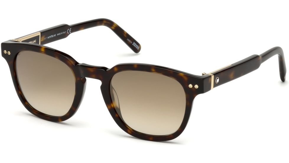 Mont Blanc MB693S Sunglasses - Dark Havana Frame Color