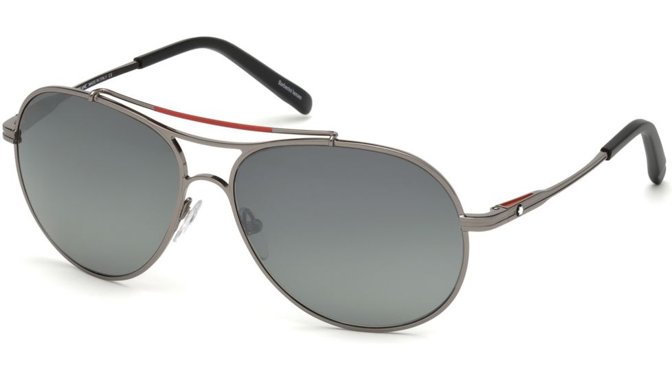 Mont Blanc MB703S Sunglasses - Shiny Gumetal Frame Color