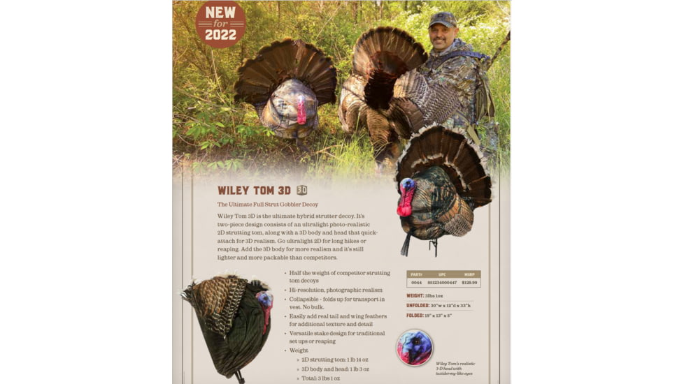 Montana Decoy Co. Wiley Tom 3D Turkey Decoy