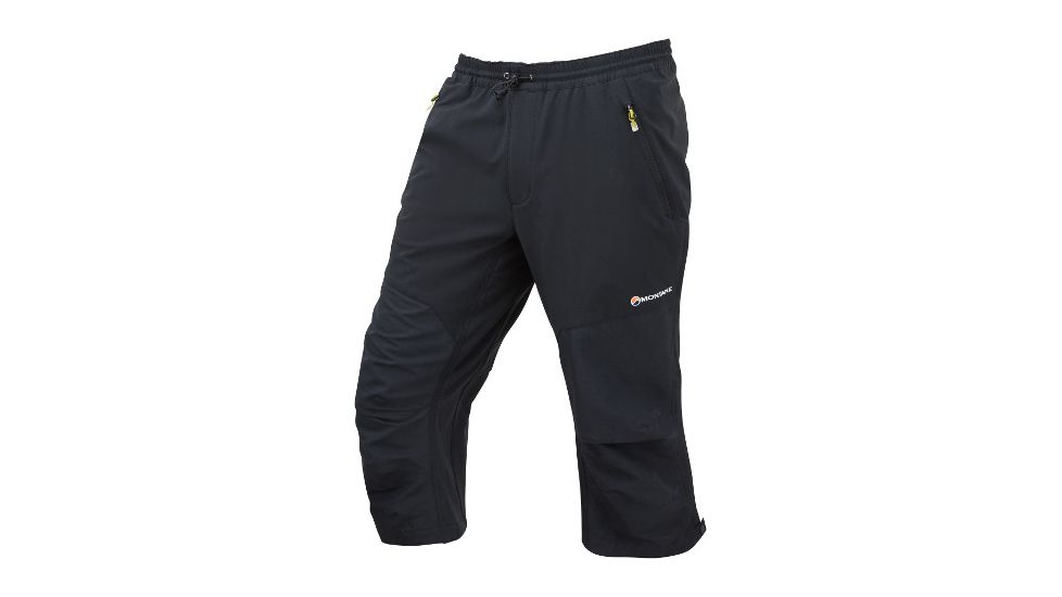 Montane Alpine Stretch Capri Pant - Men's-Black/Kiwi-Small