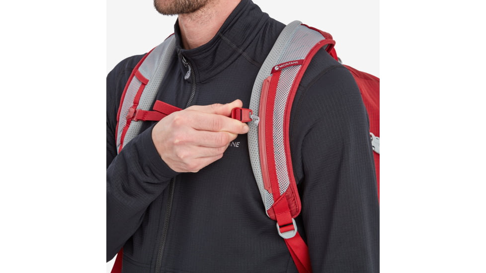 Montane Azote 25L Backpack, Acer Red, Adjustable, PAZ25ACRO15