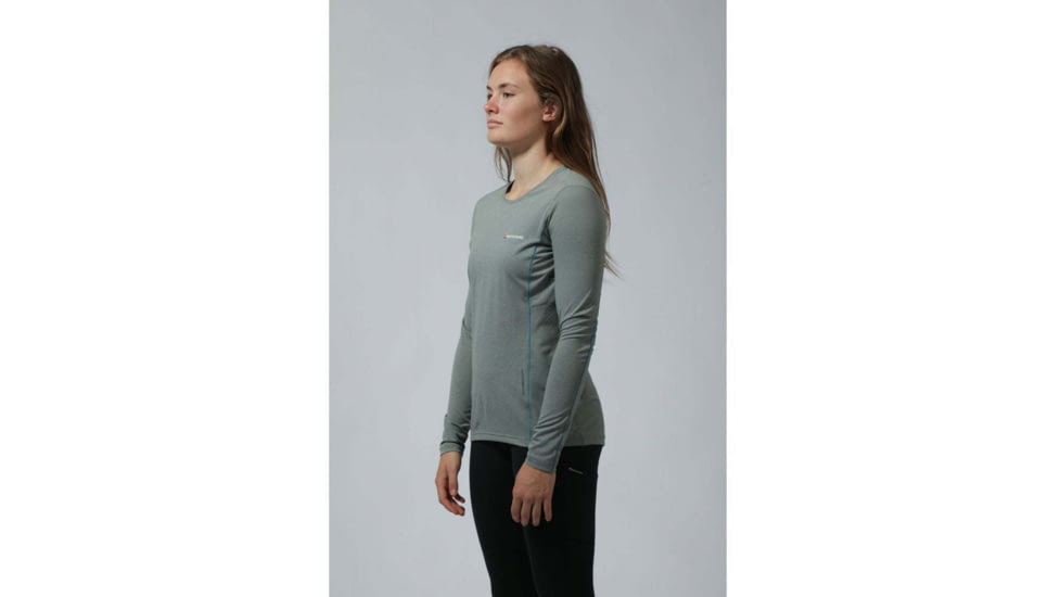 Montane Blade Long Sleeve T-Shirt - Womens, Stratus Grey, Extra Small, FBLLSSTRA09