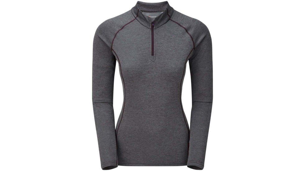 Montane Dart Zip-Neck - Womens, Nordic Grey, Extra Small, FDAZNNOGA09