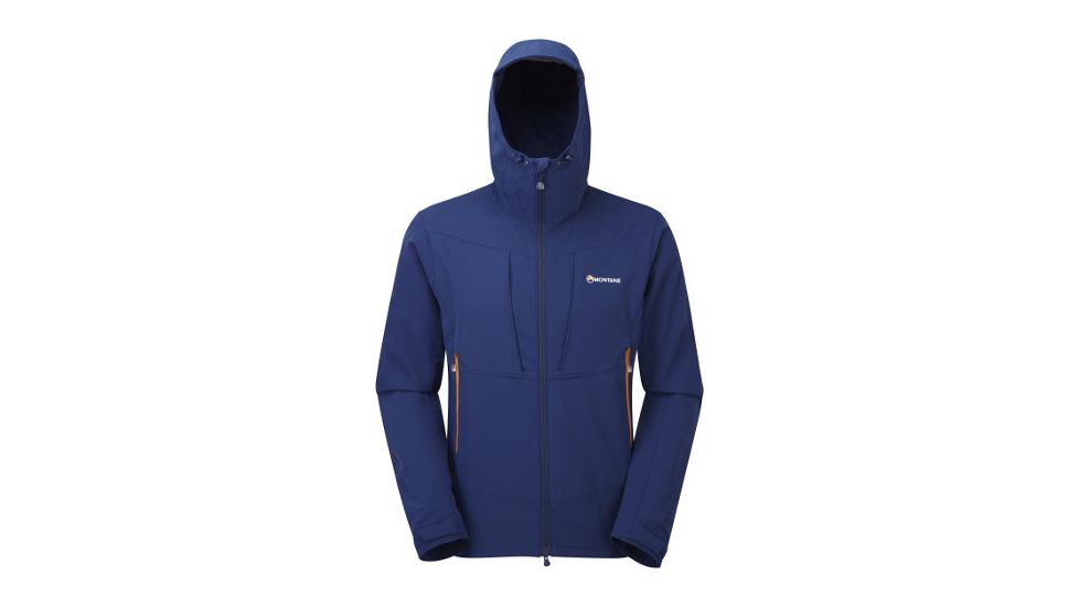 Montane Dyno Stretch Jacket - Men's-Antarctic Blue/Tangerine-Medium