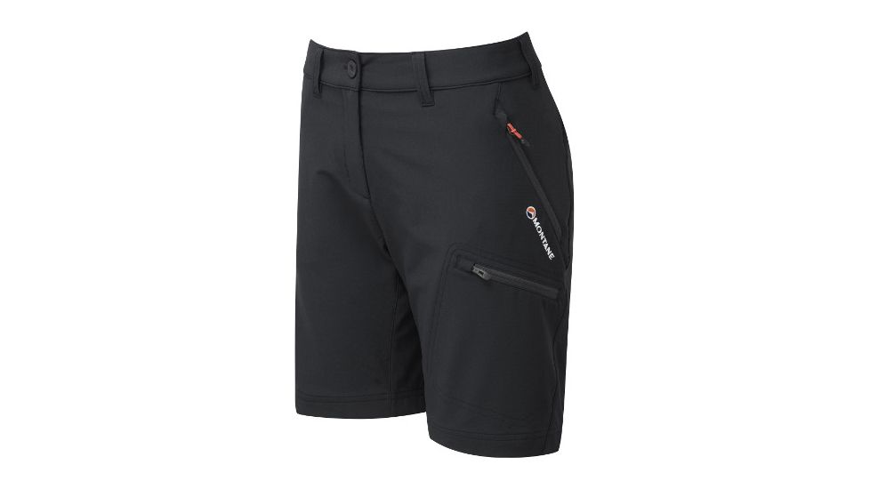 Montane Dyno Stretch Shorts - Men's-Black/Alpine Red-12 in-Large