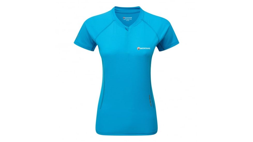 Montane Fem Snap Zip T-Shirt, Cerulean Blue, UK8/US6/EUR34, FSNZTCERA5