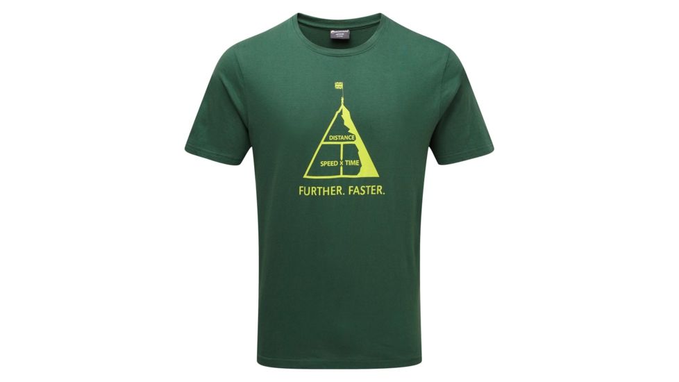 Montane Further Faster T-Shirt, Arbor Green, XS, MFFTSARBA5