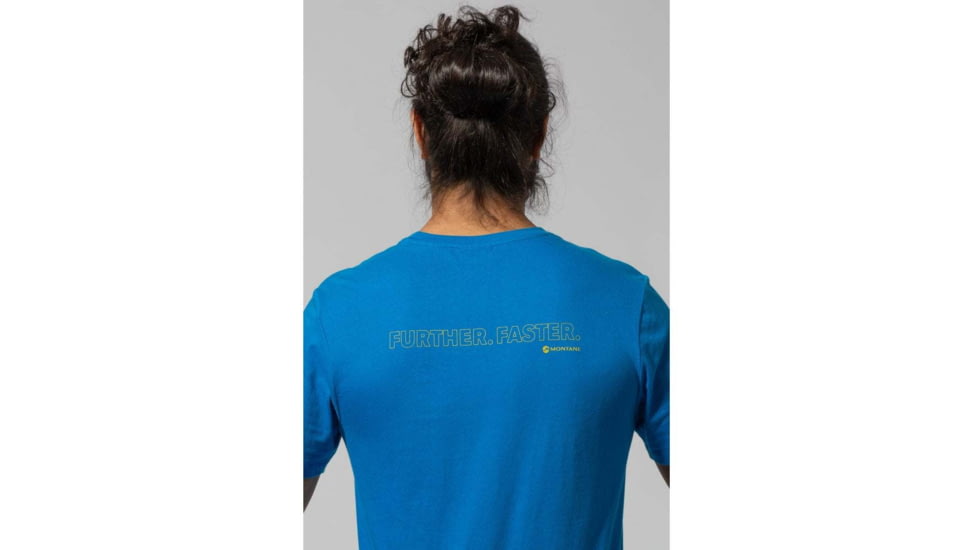 Montane Further Faster T-Shirt - Mens, Electric Blue, Large, MFUFTELEN09