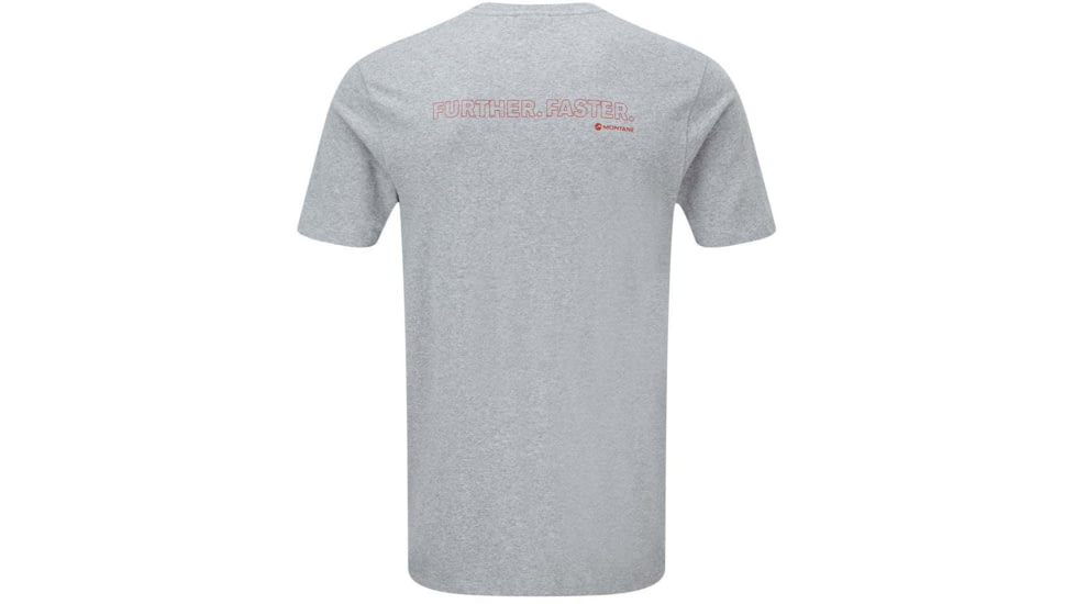 Montane Further Faster T-Shirt - Mens, Grey Marl, Large, MFUFTGRMN09