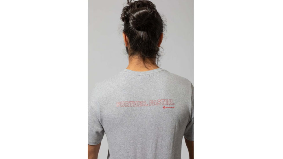 Montane Further Faster T-Shirt - Mens, Grey Marl, Large, MFUFTGRMN09