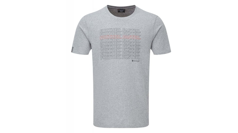 Montane Further Faster T-Shirt - Mens, Grey Marl, Large, MFUFTGRMN09