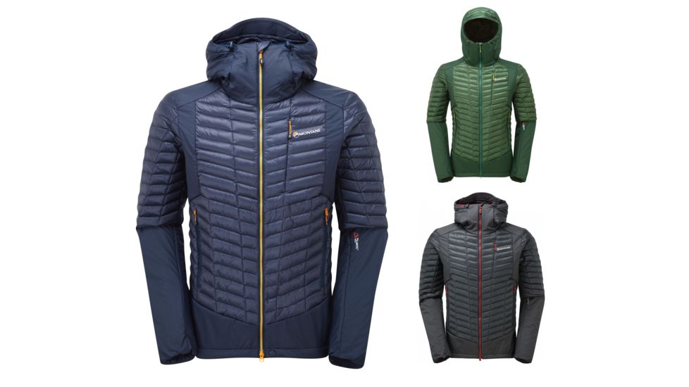 Montane Quattro Fusion Jacket - Men's, Antarctic Blue, Arbor Green, Shadow