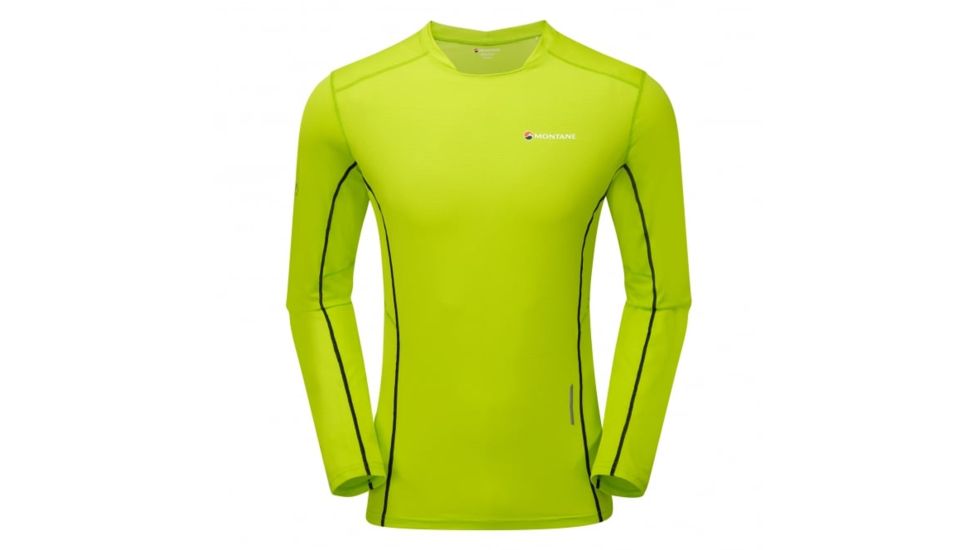 Montane Razor Long Sleeve T-Shirt, Laser Green, S, MRLSTLASB5