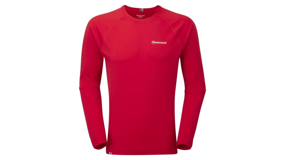 Montane Sonic Long Sleeve T-Shirt, Alpine Red, XS MSLTSALPA3