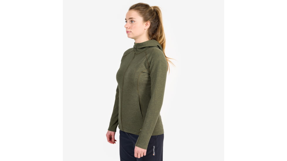 Montane Spinon Hoodie - Womens, Kelp Green, UK8/EUR34/US4/XS, FSPHOKELA13