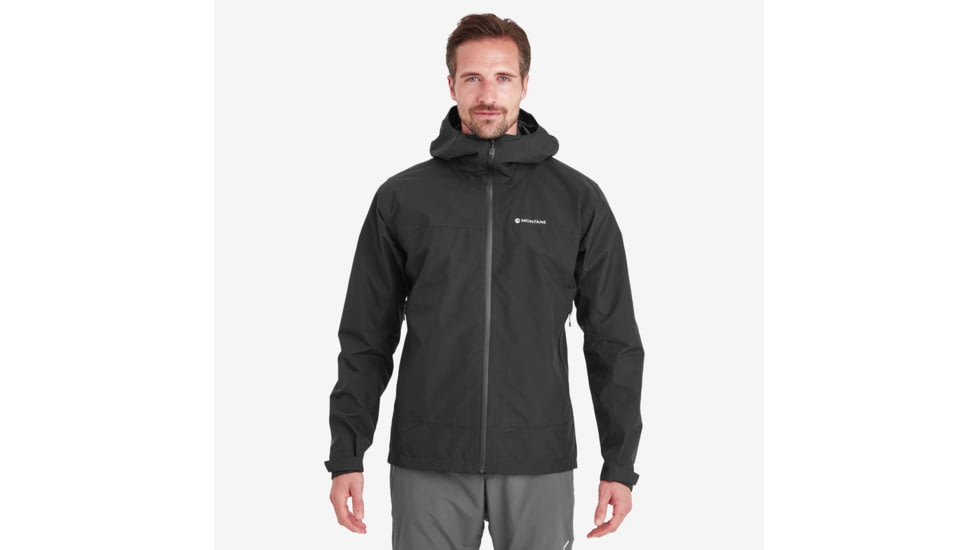 Montane Spirit Waterproof Jacket - Men's, Large, Black, MSPRJBLAN14