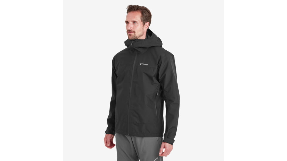 Montane Spirit Waterproof Jacket - Men's, Large, Black, MSPRJBLAN14