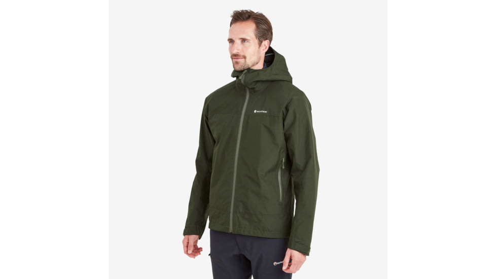 Montane Spirit Waterproof Jacket - Men's, Large, Oak Green, MSPRJOAKN14