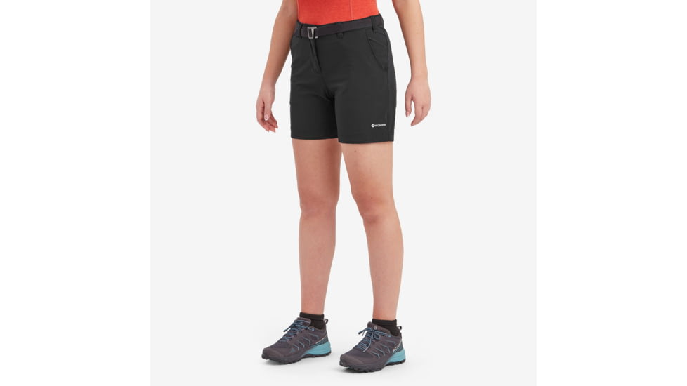 Montane Terra Stretch Lite Shorts - Womens, Black, Extra Small, FTSSHBLAA15